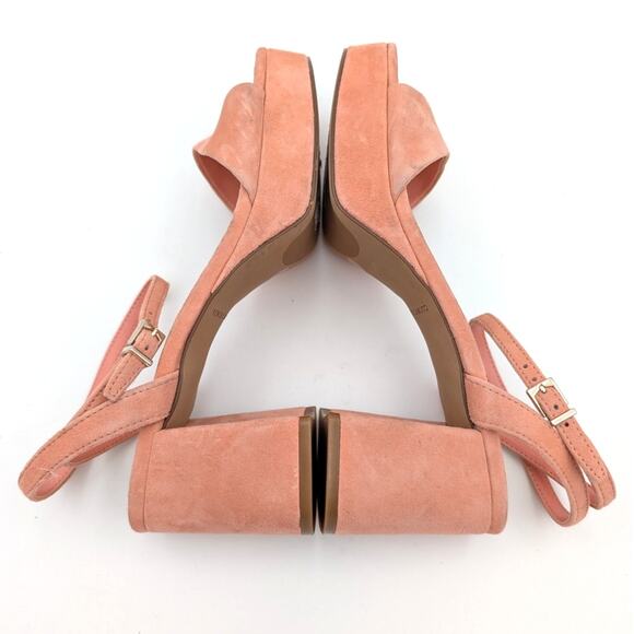 Vince Camuto Pendreya Platform Sandal Women's Salmon Suede Size US8M EU39 - Picture 9 of 12